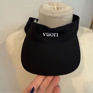Vuori Unisex Black Visor Hat Casual Tennis Golf Athleisure Travel Everyday